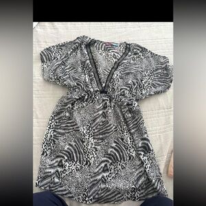 Gorgeous Zebra Print Cover-Up swimwear